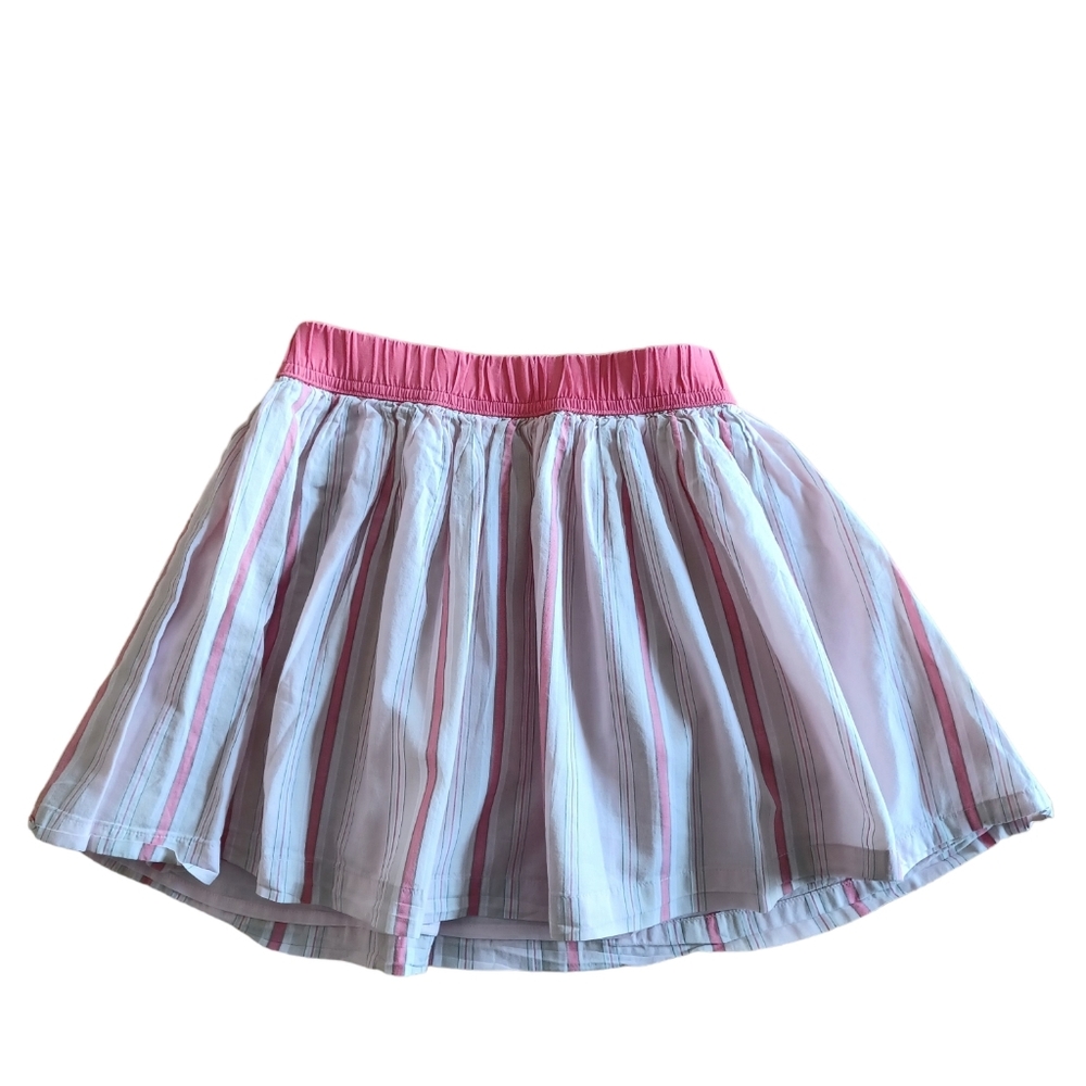 Old Navy Coral light Pink Beige Stripes Skirt with Lining Girl size 5T